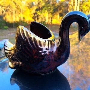 Vintage 50s Made in the USA Swan Planter